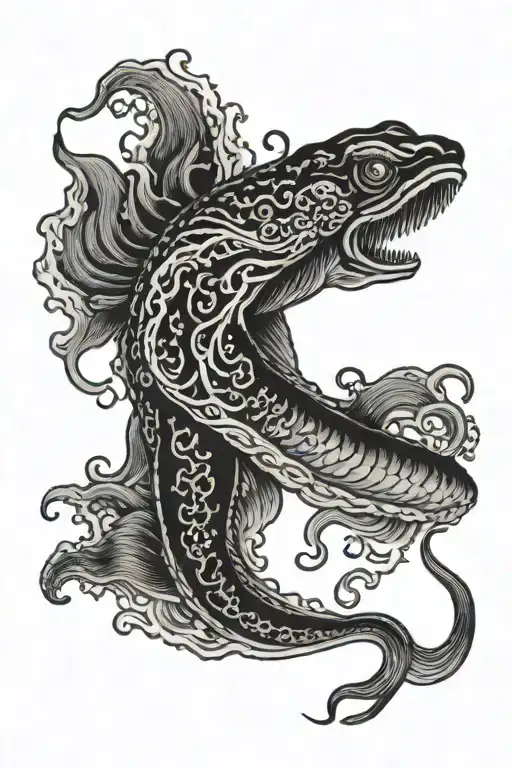 giant squid tattoo design idea