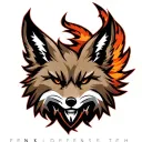 "Fenix Defense Tech" "Fenix Defense Tech" Military War Style Fox Head with Phoenix Body with strength logo tattoo design idea