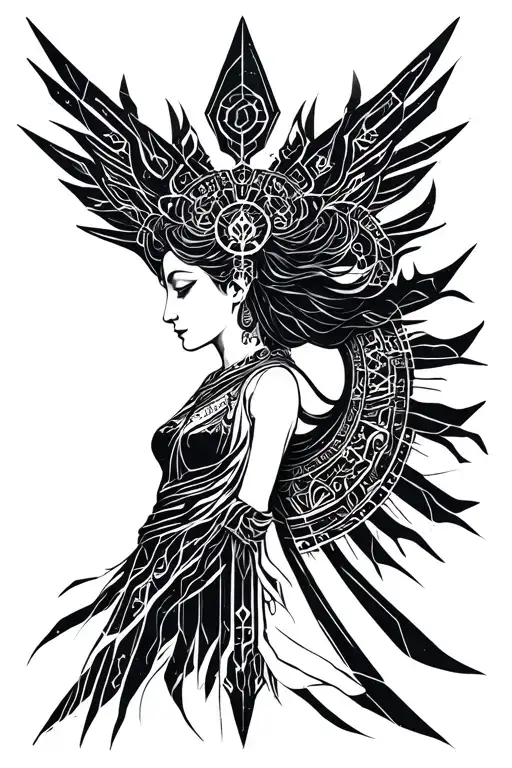hecate goddess tattoo design idea