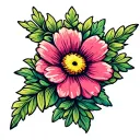 Minecraft flowers tattoo design idea