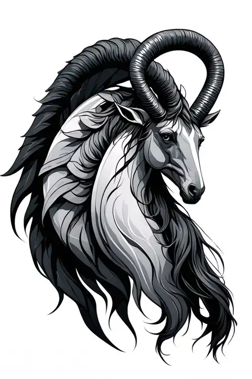 capricorn aquarius and virgo tattoo design idea