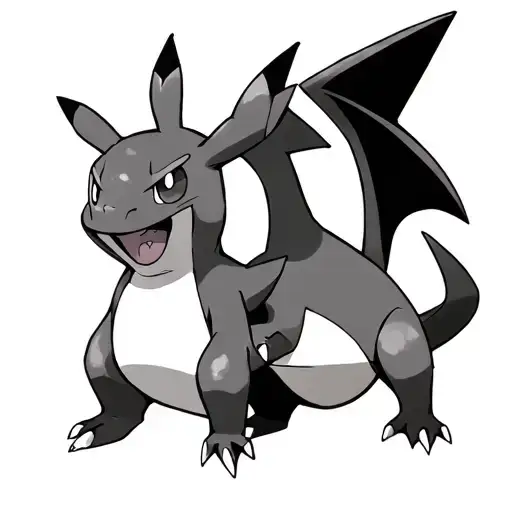 pikachu and charizard and charmander pokemon tattoo design idea