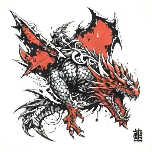 monster hunter lagiacrus tattoo design idea