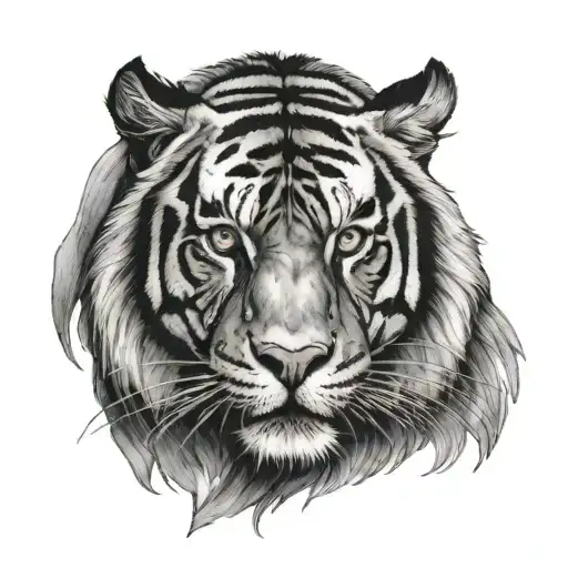 Pectoral Tiger Inspired tattoo design idea