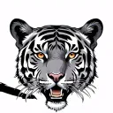climbing tiger tattoo design idea