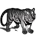 climbing tiger tattoo design idea