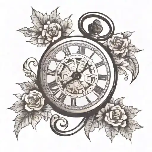 reversing clock tattoo design inspired tattoo design idea