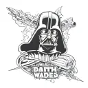 darth vader vs anakin skywalker tattoo design idea