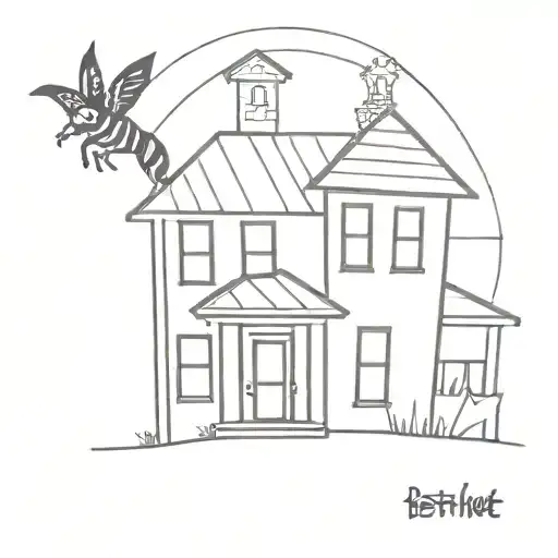 beetlejuice house tattoo design idea