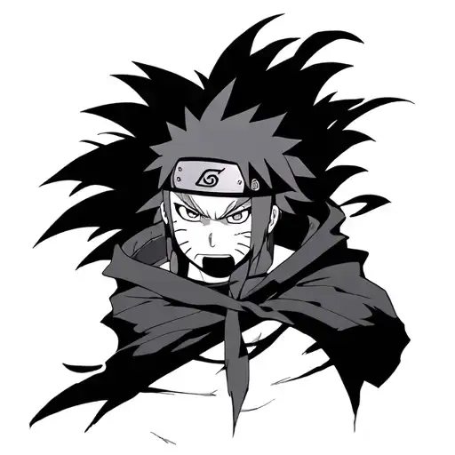 pain anime Naruto tattoo design idea