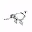 Turtle dotwork illustration tattoo design idea