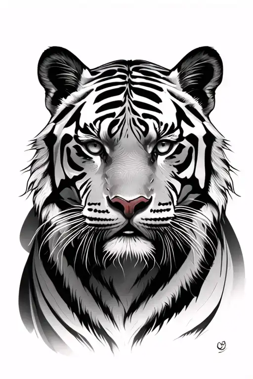 white tiger tattoo design idea