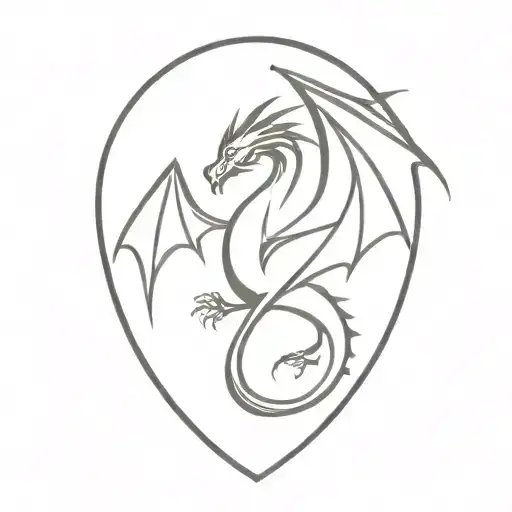 dragon wrapped around a cross tattoo tattoo design idea