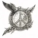 peace travel tattoo tattoo design idea