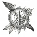 peace travel tattoo tattoo design idea