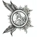 peace travel tattoo tattoo design idea