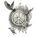 peace travel tattoo tattoo design idea