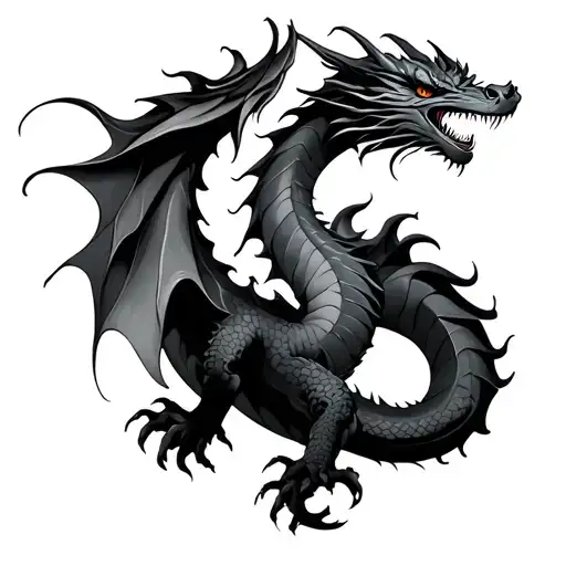 Dragon Wrapped Around Arm tattoo design idea