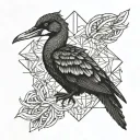 cormorant tattoo design idea