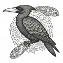 cormorant tattoo design idea