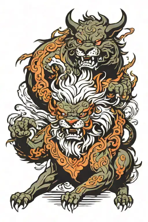 Cerberus and hades mythology symbols tattoo design idea