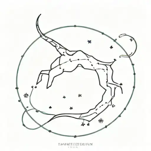capricorn constellation tattoo design idea