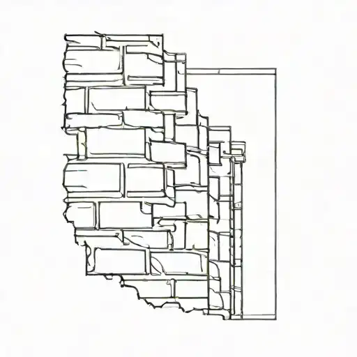 Brick wall with Tirahen frame tattoo design idea