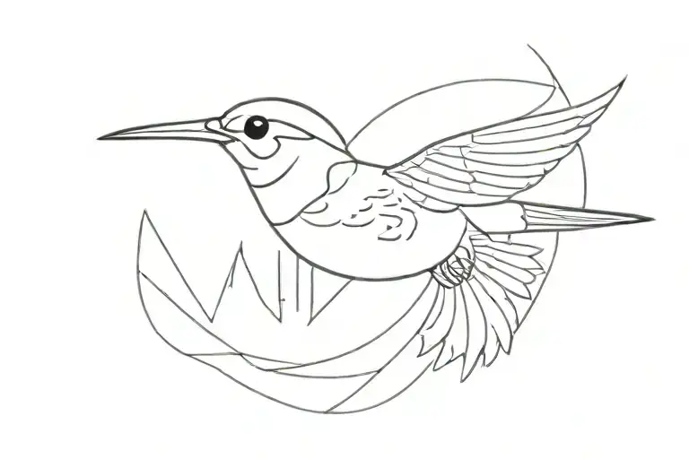 northern flicker bird flying tattoo design idea
