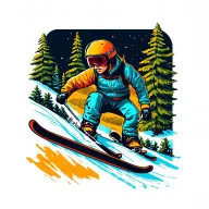 Ski tattoo design idea