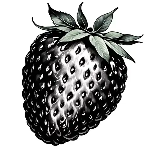 straberry in half look like a vagine tattoo design idea