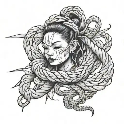 Shibari tattoo design idea