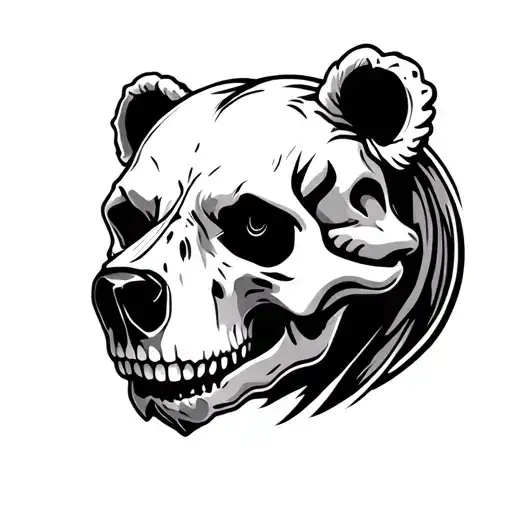 Bear Skull tattoo design idea