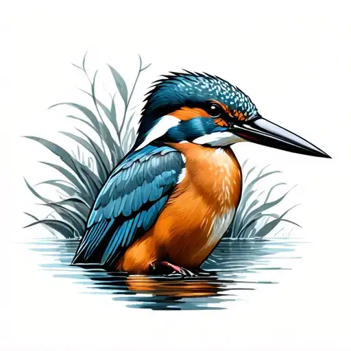 Kingfisher tattoo design idea