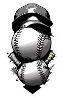 baseball seams cut open tattoo design idea
