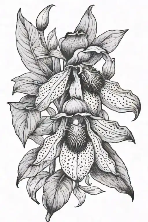 Lady Slipper tattoo design idea