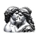 Adonis and Aphrodite tattoo design idea