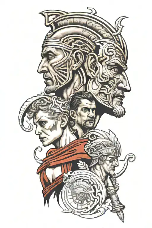 spartacus and roma tattoo design idea