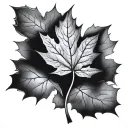 maple leaf tattoo design idea