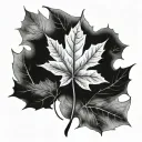 maple leaf tattoo design idea