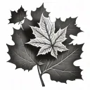 maple leaf tattoo design idea