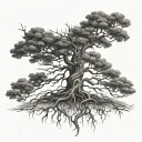 posion tree intertwined tattoo design idea