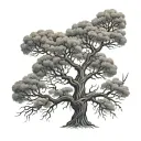 posion tree intertwined tattoo design idea