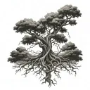 posion tree intertwined tattoo design idea