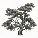 posion tree intertwined tattoo design idea