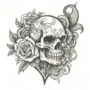 Love is pain  tattoo design idea