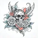 Love is pain  tattoo design idea