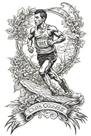 cross country runner tattoo for memorial tattoo for dad tattoo design idea