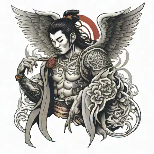 arch angel michael tattoo design idea