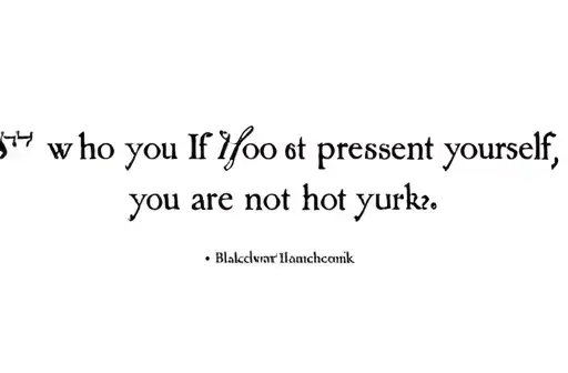 "Who are you 
If you do not present yourself, you are not. tattoo design idea