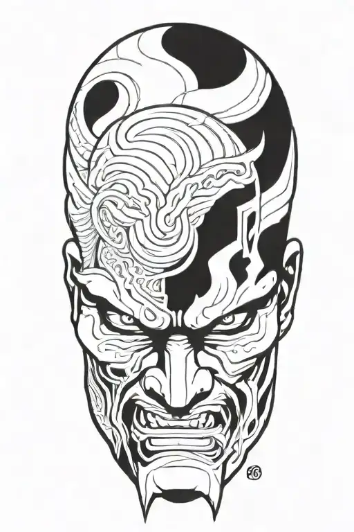 Yoshimitsu Tekken tattoo design idea